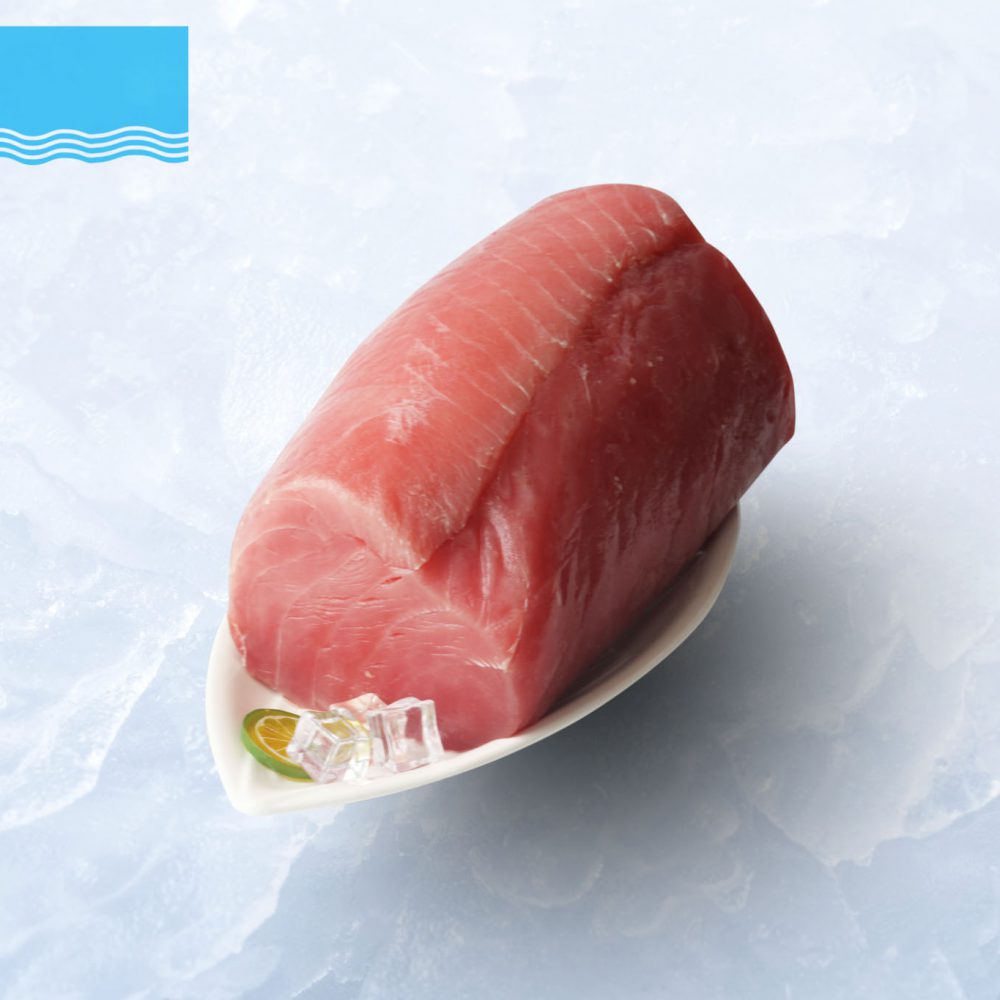 Frozen Yellowfin Tuna loin, center cut, skinless, boneless, CO treated